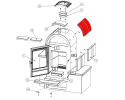 Habillage latéral droit haut pour le poêle Fireplace Serena