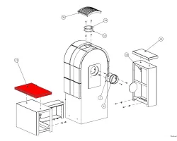 Habillage latéral droit bas pour le poêle Fireplace Serena