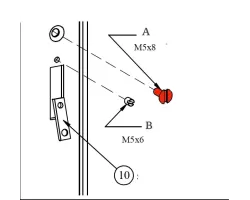 Vis pour poignée de porte A pour le poêle Fireplace Santa Fe