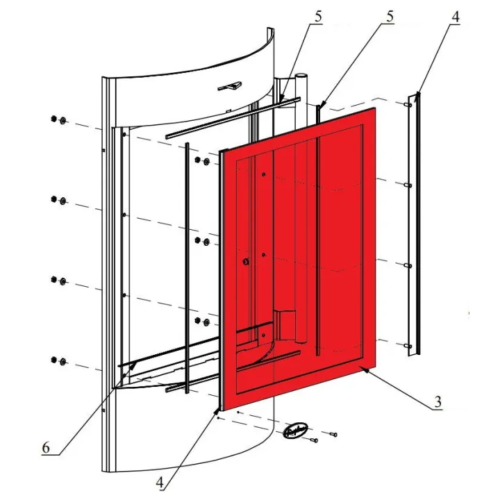 Vitre pour le poêle Fireplace Warnemünde K5643