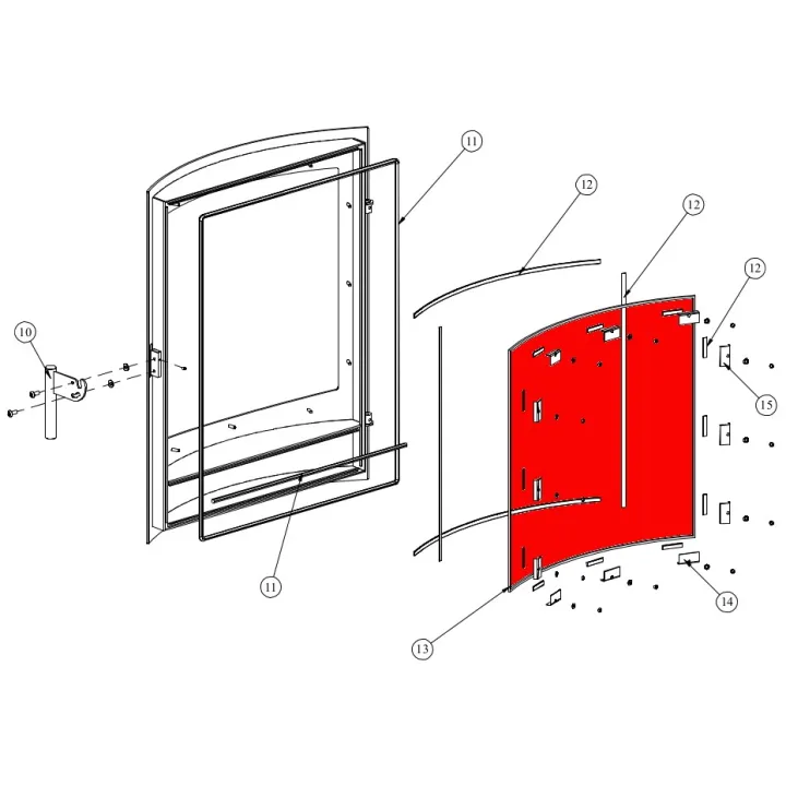 Vitre pour le poêle Fireplace Phoenix K2100