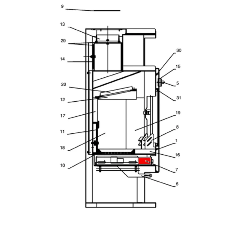 Cendrier pour le poêle Fireplace Acapulco Pièce d'origine Ersho — free download