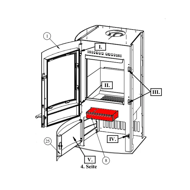 Cendrier pour le poêle Fireplace Damona Pièce d'origine Ersho — free download