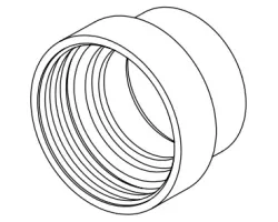 Tuyau de découplage maron - Ref 41801702600 - MCZ