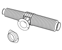 Tuyau en silicone avec bride air diffusant - Ref 41801605200 - MCZ
