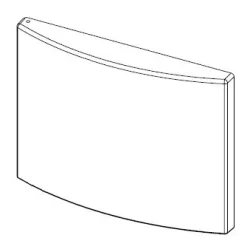 Plaque inférieure en fonte avec fermeture par pression - Ref 41301600350 - MCZ