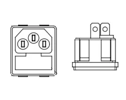 Prise avec fusible - Ref 41451104100 - MCZ
