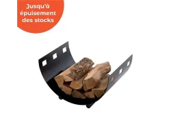 Range-bûches ECUME en Acier Noir Givré - Dix Neuf