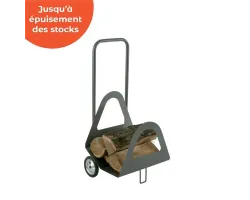 Chariot à bûches Alpina Gris en Acier - Ersho
