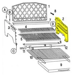 Côté droit Pour Barbecue Invicta Alexandrie - Ref F706802P - Invicta Deville