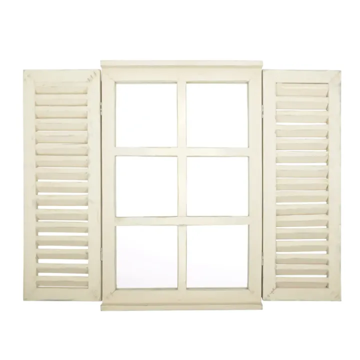 Miroir fenêtre avec portes battantes en bois - Esschert Design