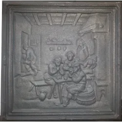 Plaque en fonte Taverne 38 x 38 h x 1 cm