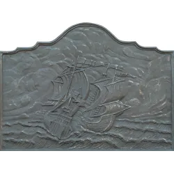 Plaque en fonte Voilier 100 x 74 h x 2 cm
