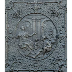 Plaque en fonte Dieux 58 x 67 h x 1 cm