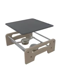 Support en bois pour grille en fonte 46,6 x 40 x 16 h cm