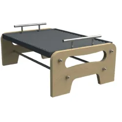 Support en bois pour grille en fonte 48 x 30 x 16 h cm