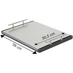 Couvercle en acier pour plancha 39 x 30,5 x 1 cm