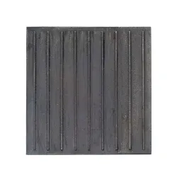 Plaque en fonte rainurée 50 x 50 x 0,8 cm