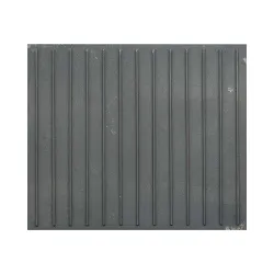 Plaque en fonte rainurée 70 x 60 x 1 cm