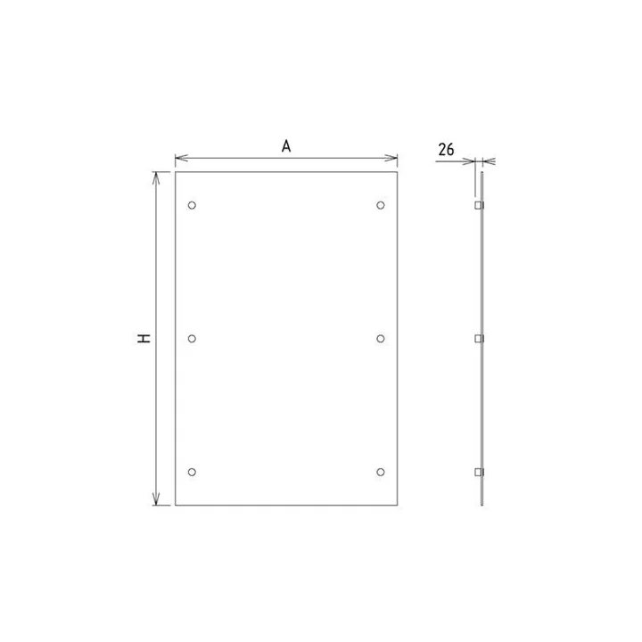 Lot de 2 protections murales verre 800x1200 pour Dixneuf - Réf 027.PMV1.2