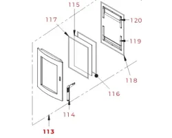Pièce détachée Palazzetti Porte Foyer (Complet) -ref 895732300 - Ersho