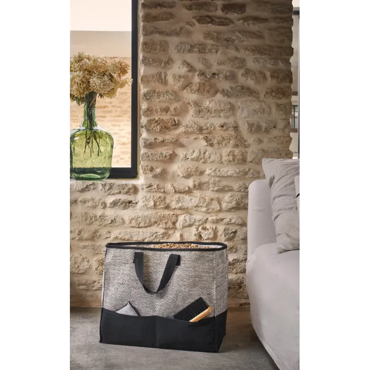 Sac à Granulés Tweedy Noir - Coton, Pratique et Élégant - Ersho