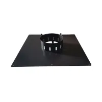 Plaque de propreté sous rampant noire - Pente de 24° à 31° - Diamètre