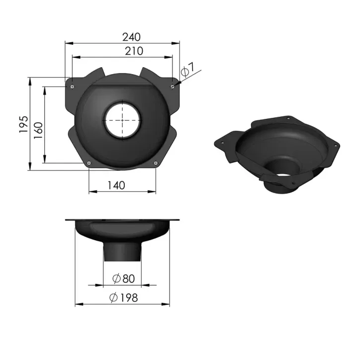 Pièce détachée Termatech Buse d'arrivée d'air réf 09-170 - Ersho