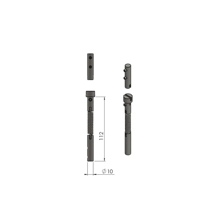Pièce détachée Termatech Charnière avec ressort réf 09-832 - Ersho