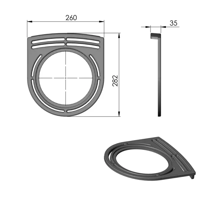 Pièce détachée Termatech Grille acier réf 09-422 - Ersho