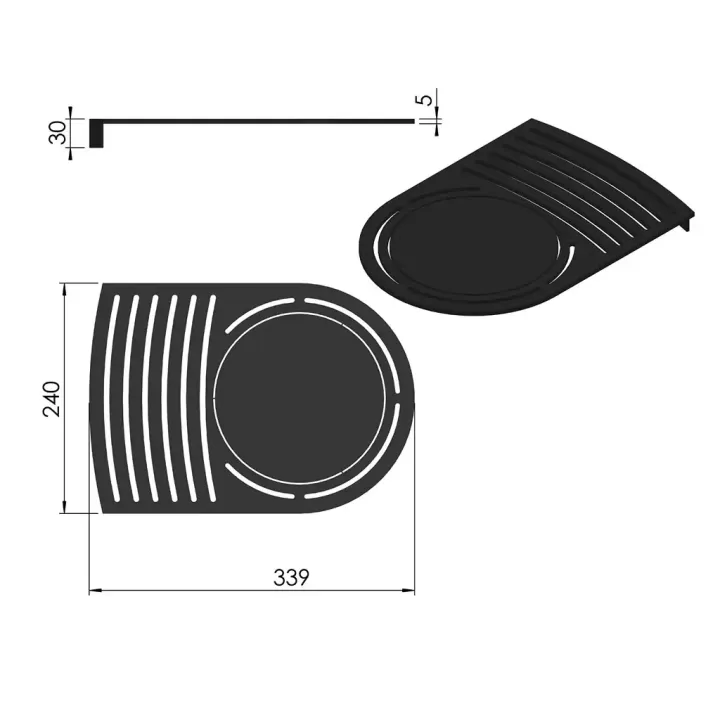 Pièce détachée Termatech Grille de plateau  sup. réf 09-560 - Ersho