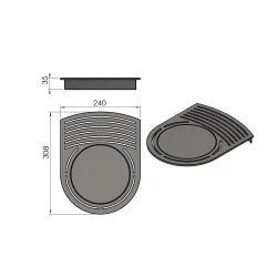 Grille plat. supérieur réf 08-406 - Termatech