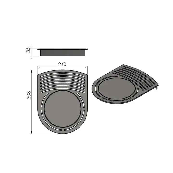 Pièce détachée Termatech Grille plat. supérieur réf 08-406 - Ersho