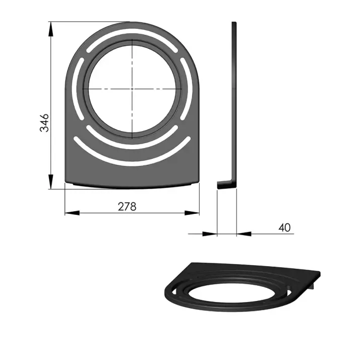Pièce détachée Termatech Grille plateau  réf 09-176 - Ersho