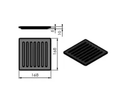 Pièce détachée Termatech Grille sole foyère réf 09-313 - Ersho