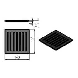 Grille sole foyère réf 09-313 - Termatech