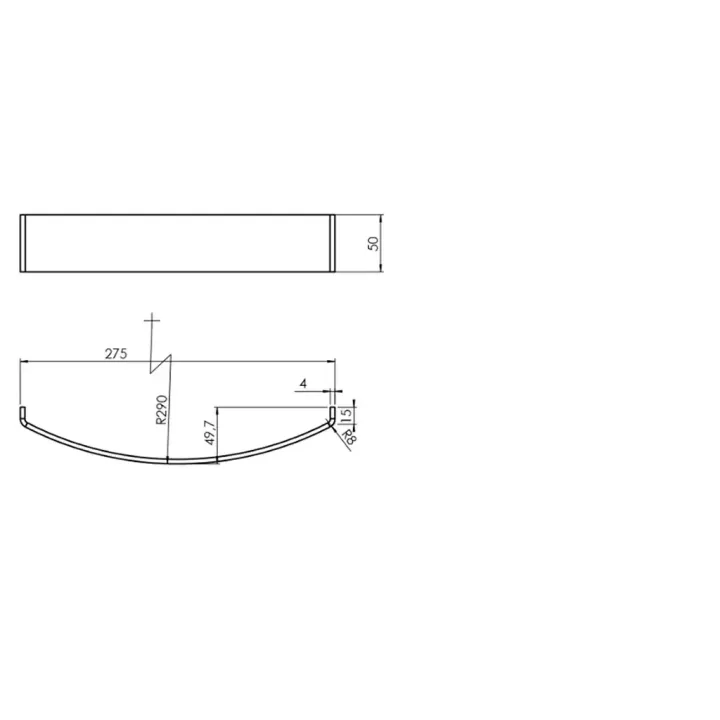 Pièce détachée Termatech Guide balayage-vitre réf 09-166 - Ersho