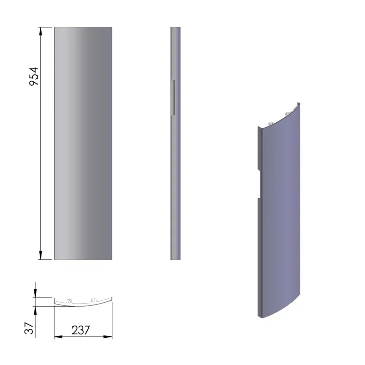 Pièce détachée Termatech Panneau acier D réf 09-432 - Ersho