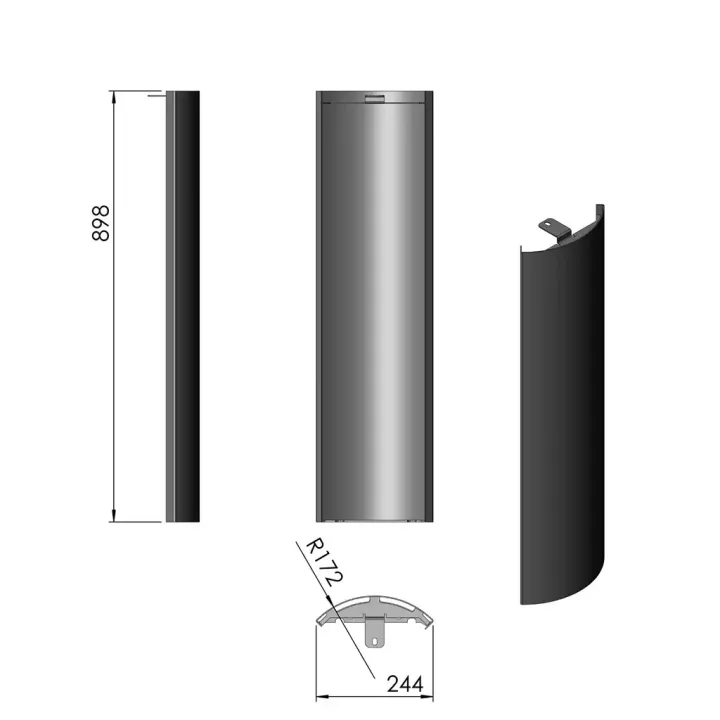 Pièce détachée Termatech Panneau acier D réf 09-606 - Ersho