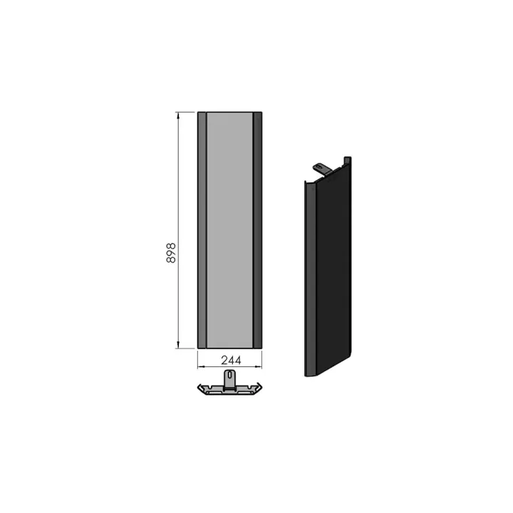 Pièce détachée Termatech Panneau acier G réf 09-569 - Ersho