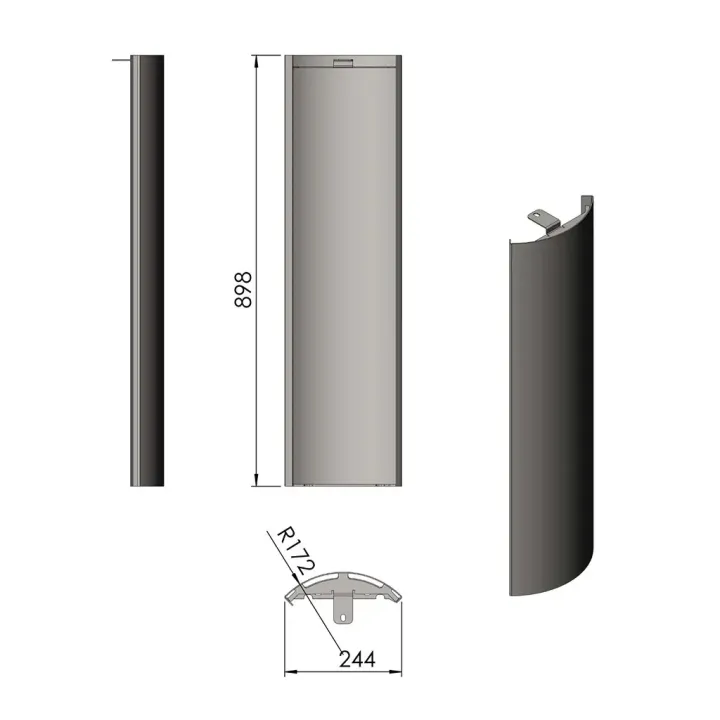 Pièce détachée Termatech Panneau acier G réf 09-608 - Ersho