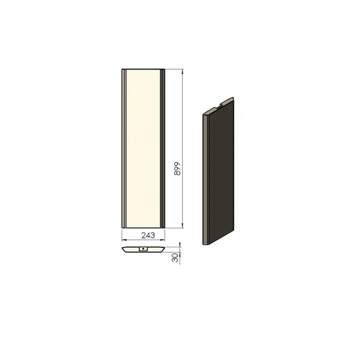Pièce détachée Termatech Panneau lat. G ou D réf 08-430 - Ersho