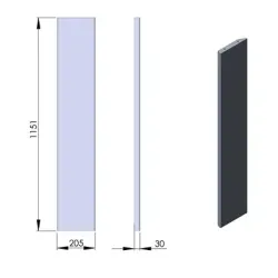 Panneau lateral G ou D réf 08-610 - Termatech