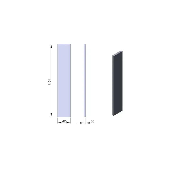 Pièce détachée Termatech Panneau lateral G ou D réf 08-610 - Ersho