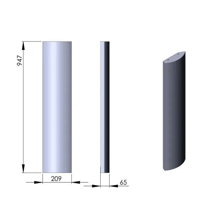 Pièce détachée Termatech Panneau lateral G ou D réf 08-614 - Ersho