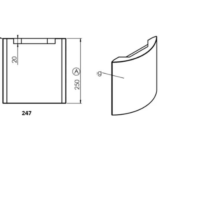 Pièce détachée Termatech Panneau lateral G/D réf 08-425-W - Ersho