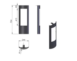 Pièce détachée Termatech Panneau latérale droit réf 09-114 - Ersho