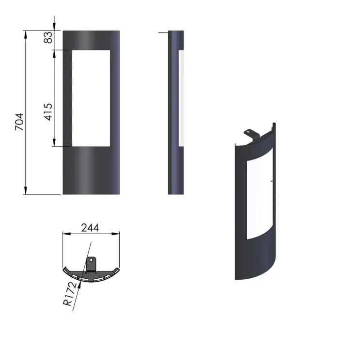 Pièce détachée Termatech Panneau latérale droit réf 09-114 - Ersho