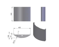 Pièce détachée Termatech Paroi frontale réf 09-638 - Ersho