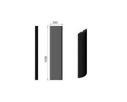 Pièce détachée Termatech Paroi lat. G ou D, noir réf 08-464 - Ersho